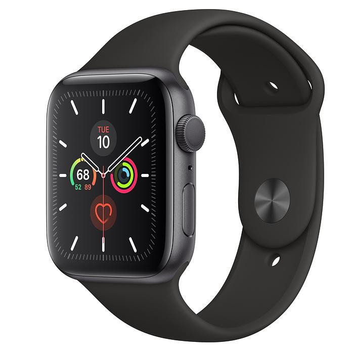 Apple Watch Series 5 GPS 44 mm aluminiu gri cosmic cu. Negru b.- Folosit aluminiu gri spațial (MWVF2).